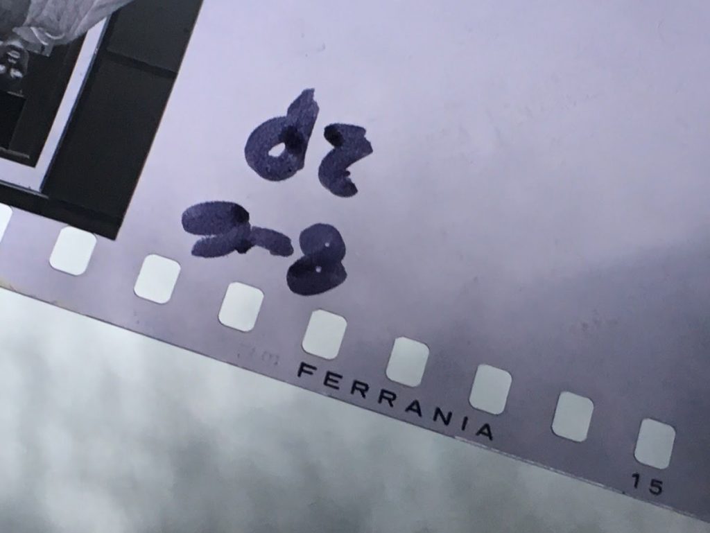 La firma Ferrania clásica, empleada entre 1950 y 1964 será la empleada en las nuevas emulsiones de Film Ferrania, o al menos en la P30 ALPHA © Film Ferrania