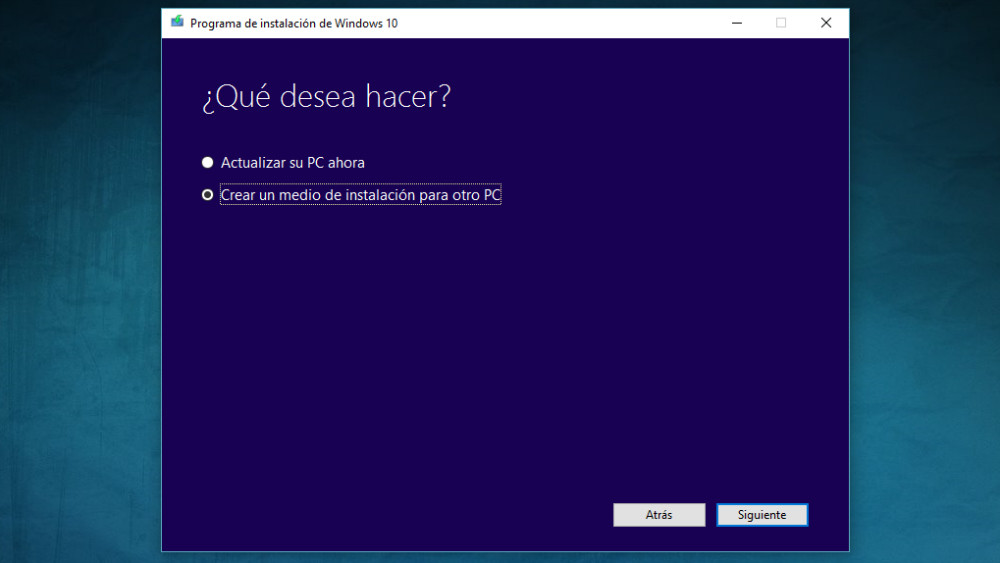 Instala Windows 10
