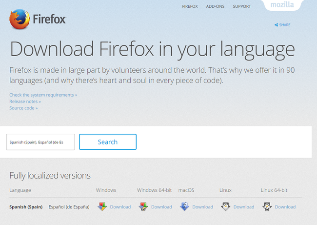 Download Firefox In Your Language Mozilla
