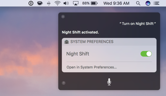 Night Shift Siri
